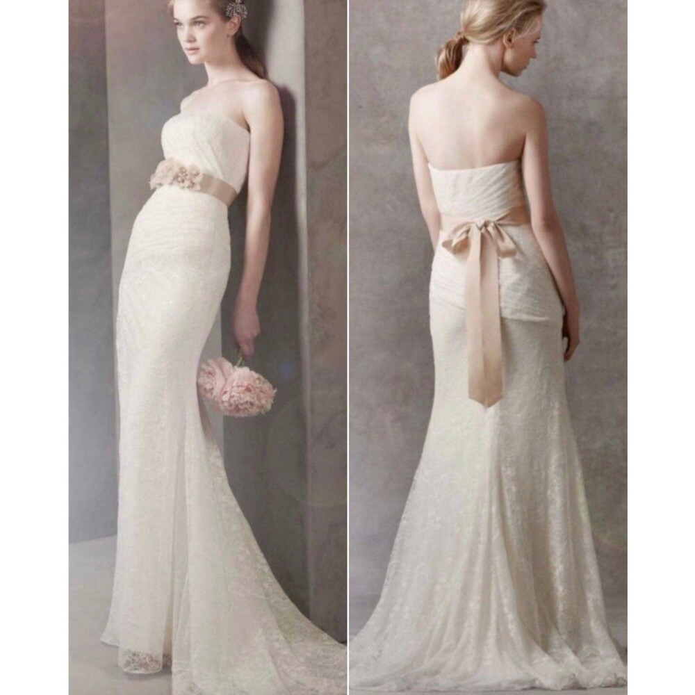 White by Vera Wang Ivory Lace Wedding Dress NWT unaltered